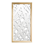 DIAGONAL LARGE - Moduli Decorativi in Legno e PVC nero / 73x148 cm