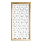 CUBO - Moduli Decorativi in Legno e PVC nero / 98x98 cm