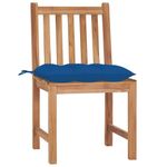 vidaXL-Sedie-da-Giardino-2-pz-con-Cuscini-in-Legno-Massello-di-Teak