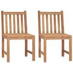vidaXL-Sedie-da-Giardino-2-pz-con-Cuscini-in-Legno-Massello-di-Teak