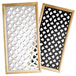 DROPS  - Moduli Decorativi in Legno e PVC nero / 73x73 cm