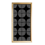 VINTAGERADIO - Moduli Decorativi in Legno e PVC nero / 47x94 cm