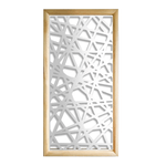 DIAGONAL SMALL  - Moduli Decorativi in Legno e PVC bianco / 48x48 cm