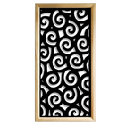 RICCI - Moduli Decorativi in Legno e PVC nero / 48x48 cm