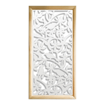 UCCELLINI - Moduli Decorativi in Legno e PVC bianco / 73x148 cm