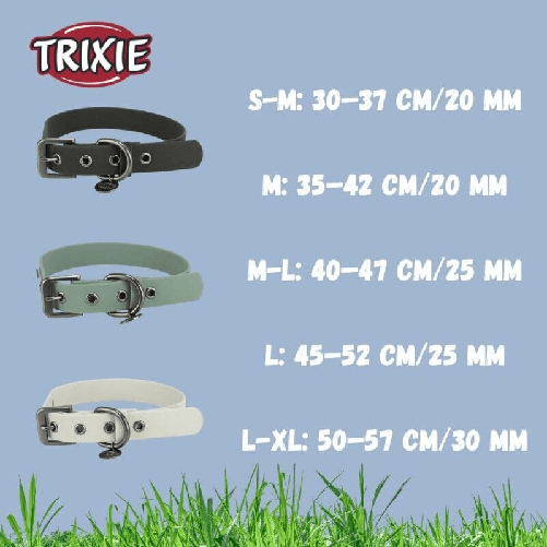 Collare-per-Cani-Trixie-CityStyle-Grigio-chiaro-S-M-30-37-cm