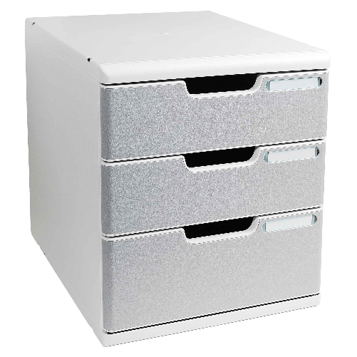 EXACOMPTA CASSETTIERA MODULO A4 3 CASSETTI GRIGIO/GRANITO EXACOMPTA