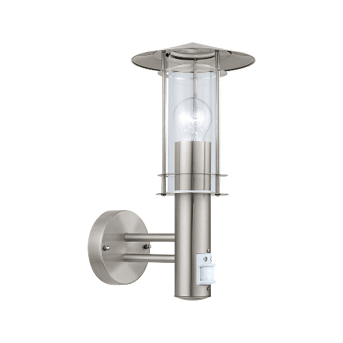 Applique-Contemporanea-Da-Esterno-Lisio-1-Luce-Acciaio-Inox-Grigio-Sensore