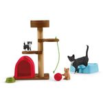 animali-Schleich-Playtime-for-cute-cats-Plastica-Gatti