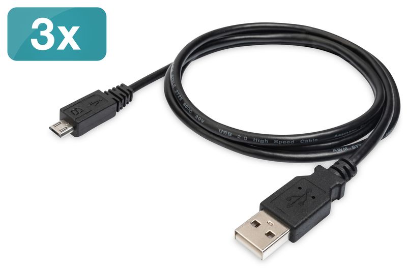 Digitus-confezione-10-cavi-usb-2.0-micro-usb-1-mt-3a-colore-nero