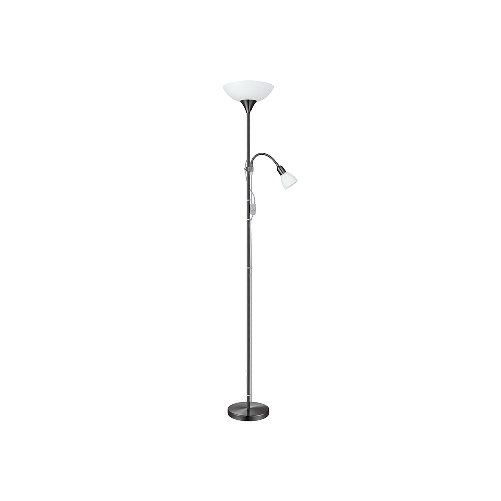 Piantana-Contemporanea-Up-2-2-Luci-Acciaio-Grigio-E-Nero