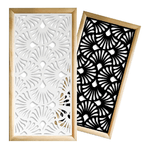 EVENTAILS - Moduli Decorativi in Legno e PVC nero / 47x94 cm