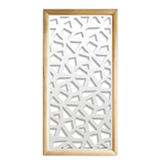 SEGMENTI - Moduli Decorativi in Legno e PVC bianco / 48x48 cm