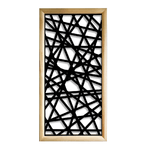 DIAGONAL SMALL  - Moduli Decorativi in Legno e PVC bianco / 73x148 cm