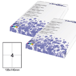 Etichetta adesiva bianca 100fg A4 105x140mm (4et/fg) STARLINE