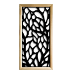 FOGLIE - Moduli Decorativi in Legno e PVC nero / 48x48 cm