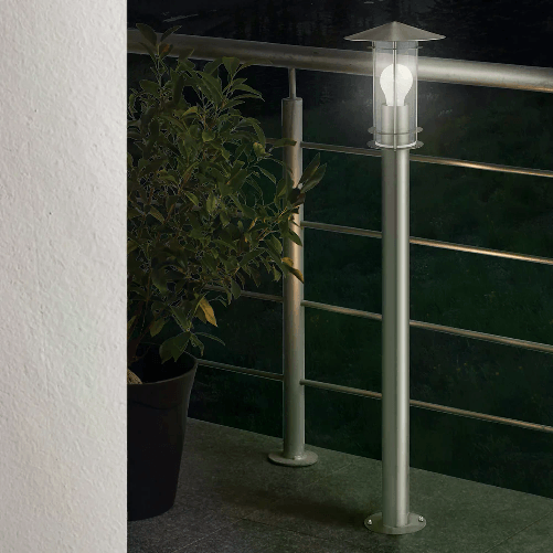 Lampada-Contemporanea-Da-Esterno-Lisio-Alta-1-Luce-Acciaio-Inox-Grigio
