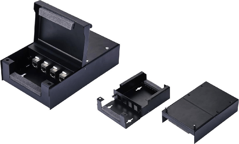 VALUE WandgehÃ¤use fÃ¼r 4x Keystones, schwarz (26.99.0330)