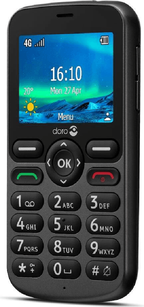 DORO 5860 - 4G Feature Phone - microSD slot - 320 x 240 Pixel - rear camera 2 MP - Schwarz