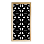 RAILING - Moduli Decorativi in Legno e PVC nero / 48x48 cm