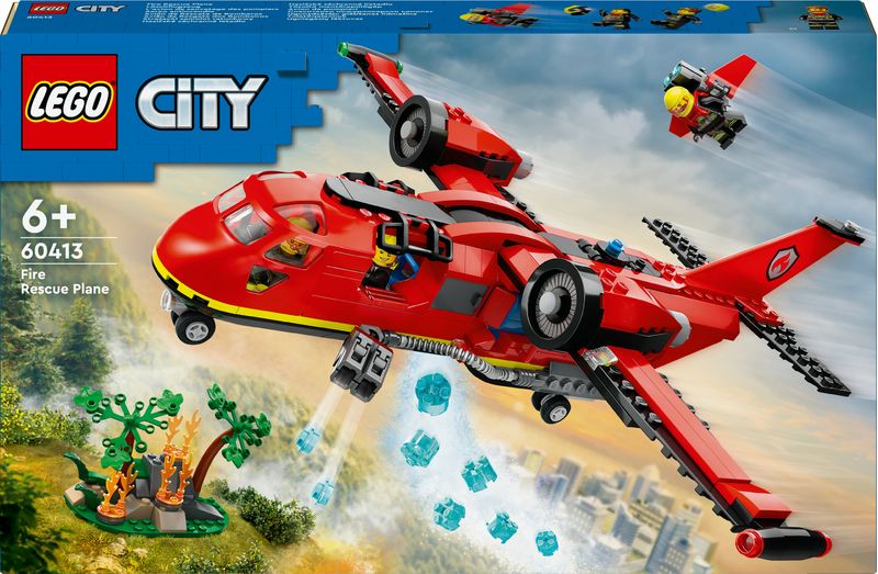 LEGO-City-60413-Aereo-Antincendio-Giocattolo-dei-Vigili-del-Fuoco-per-Bambini-di-6--Anni-con-3-Minifigure-dei-Pompieri