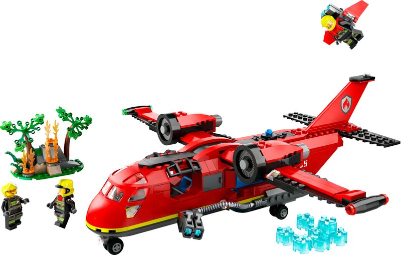 LEGO-City-60413-Aereo-Antincendio-Giocattolo-dei-Vigili-del-Fuoco-per-Bambini-di-6--Anni-con-3-Minifigure-dei-Pompieri