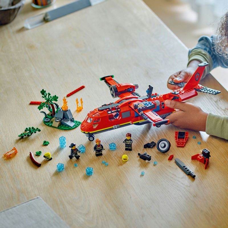 LEGO-City-60413-Aereo-Antincendio-Giocattolo-dei-Vigili-del-Fuoco-per-Bambini-di-6--Anni-con-3-Minifigure-dei-Pompieri