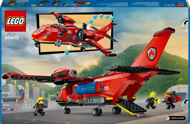 LEGO-City-60413-Aereo-Antincendio-Giocattolo-dei-Vigili-del-Fuoco-per-Bambini-di-6--Anni-con-3-Minifigure-dei-Pompieri