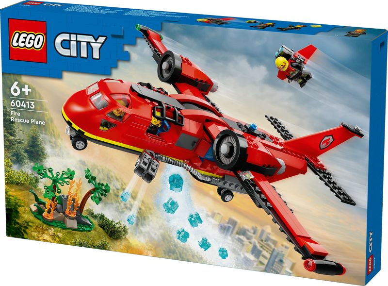 LEGO-City-60413-Aereo-Antincendio-Giocattolo-dei-Vigili-del-Fuoco-per-Bambini-di-6--Anni-con-3-Minifigure-dei-Pompieri