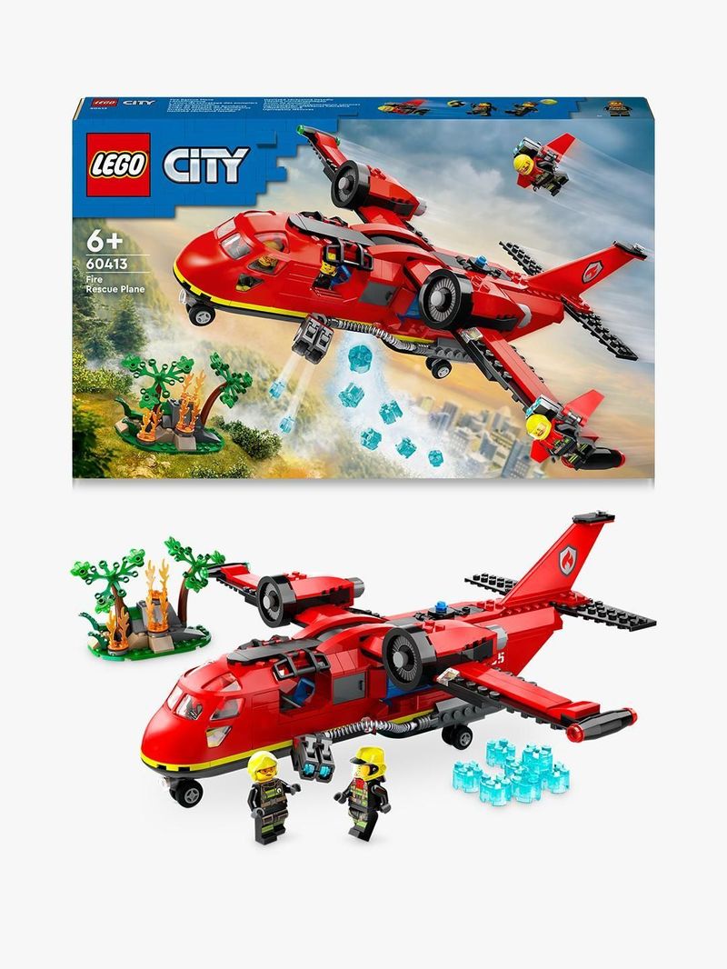 LEGO-City-60413-Aereo-Antincendio-Giocattolo-dei-Vigili-del-Fuoco-per-Bambini-di-6--Anni-con-3-Minifigure-dei-Pompieri
