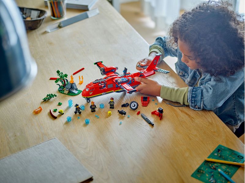 LEGO-City-60413-Aereo-Antincendio-Giocattolo-dei-Vigili-del-Fuoco-per-Bambini-di-6--Anni-con-3-Minifigure-dei-Pompieri