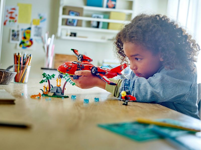 LEGO-City-60413-Aereo-Antincendio-Giocattolo-dei-Vigili-del-Fuoco-per-Bambini-di-6--Anni-con-3-Minifigure-dei-Pompieri