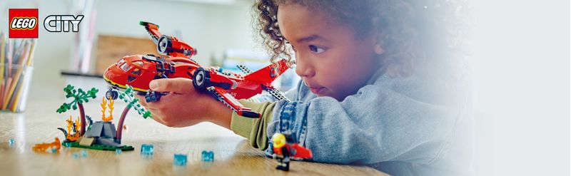 LEGO-City-60413-Aereo-Antincendio-Giocattolo-dei-Vigili-del-Fuoco-per-Bambini-di-6--Anni-con-3-Minifigure-dei-Pompieri