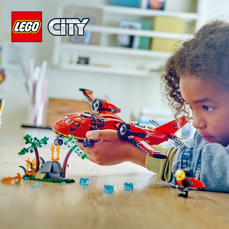 LEGO-City-60413-Aereo-Antincendio-Giocattolo-dei-Vigili-del-Fuoco-per-Bambini-di-6--Anni-con-3-Minifigure-dei-Pompieri