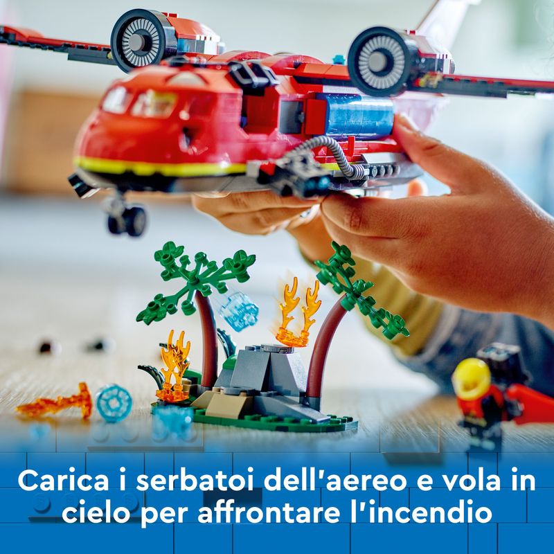 LEGO-City-60413-Aereo-Antincendio-Giocattolo-dei-Vigili-del-Fuoco-per-Bambini-di-6--Anni-con-3-Minifigure-dei-Pompieri