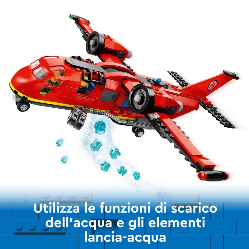 LEGO-City-60413-Aereo-Antincendio-Giocattolo-dei-Vigili-del-Fuoco-per-Bambini-di-6--Anni-con-3-Minifigure-dei-Pompieri