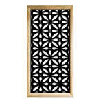 TELLY - Moduli Decorativi in Legno e PVC nero / 73x73 cm