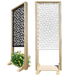 ROMBO - Separè - Paravento modulabile - 70x190cm - in Legno e PVC Bianco