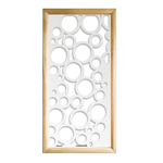 CIRCLE - Moduli Decorativi in Legno e PVC nero / 73x148 cm