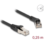 Delock RJ45 Netzwerkkabel Cat.8.1 S/FTP Stecker 45° nach rechts gewinkelt zu gerade (80626)