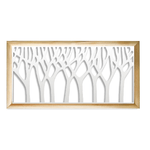 BOSCO - Moduli Decorativi in Legno e PVC bianco / 48x48 cm