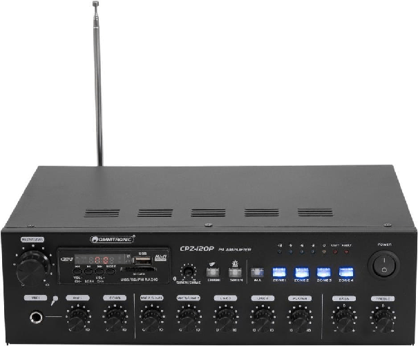 Omnitronic 80709704 Audioverstrker Leistung/Phase Schwarz (80709704)