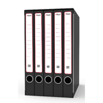 KING MEC Gruppo raccoglitori Qunitetto c/cartelle 25x35cm dorso 23,5cm Rexel