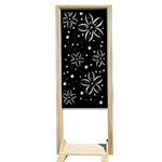 FLOWERS - Separè- Paravento modulabile - 70x190cm - in Legno e PVC Nero