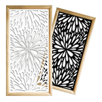 SQUIRT  - Moduli Decorativi in Legno e PVC bianco / 73x73 cm