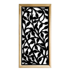 CESPUGLIO - Moduli Decorativi in Legno e PVC nero / 98x98 cm