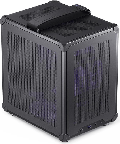 Jonsbo C6 - Mini Tower - PC - Schwarz - ITX - micro ATX - Stahl - Gaming (C6 HANDLE BLACK)