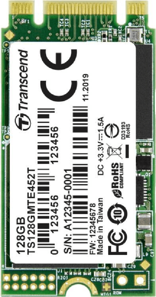Transcend MTE452T 128 GB Interne M.2 PCIe NVMe SSD 2242 M.2 NVMe PCIe 3