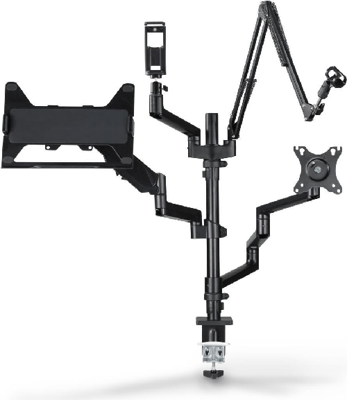Hama Monitorhalterung f¼r Streaming Setup, 4 Arme, h¶henverstellbar, schwenkbar (00004663)