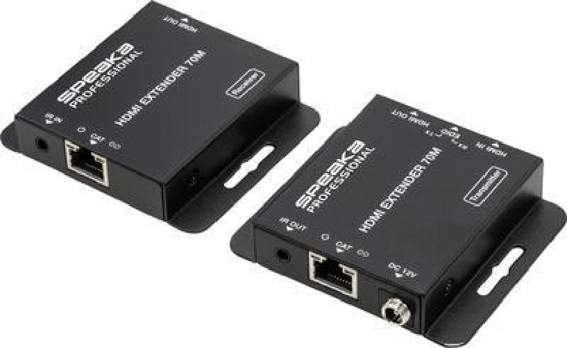 SpeaKa Professional SP-HDE-200 HDMI HDMI Extender ¼ber Netzwerkkabel RJ45 70 m (SP-9424396)